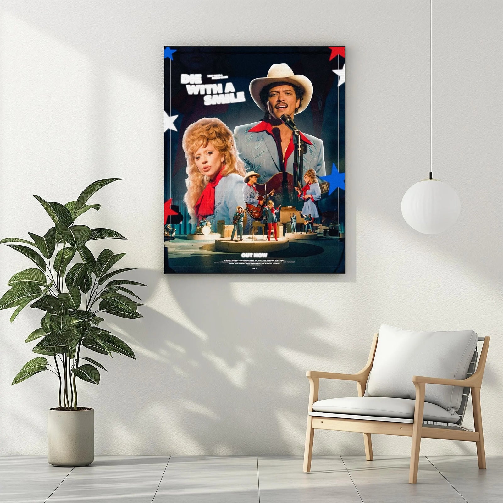 Bruno Mars Die With A Smile Concert album cover poster print wall art decor