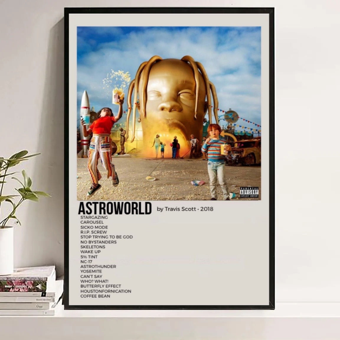 Travis Scott Astroworld Tracklist album cover poster print wall art decor
