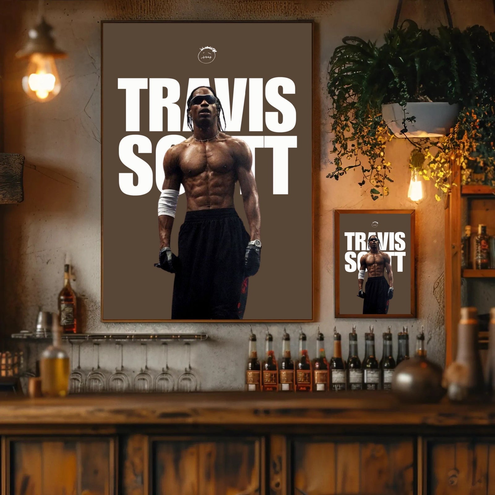 Travis Scott Portrait album cover poster print wall art decor