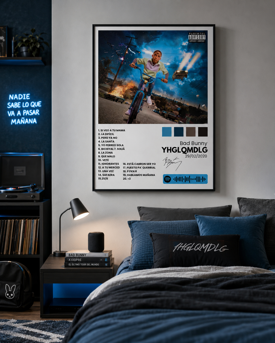Bad Bunny Debí Tirar Más Fotos Portrait | Unframed Bedroom album cover poster print wall art decor