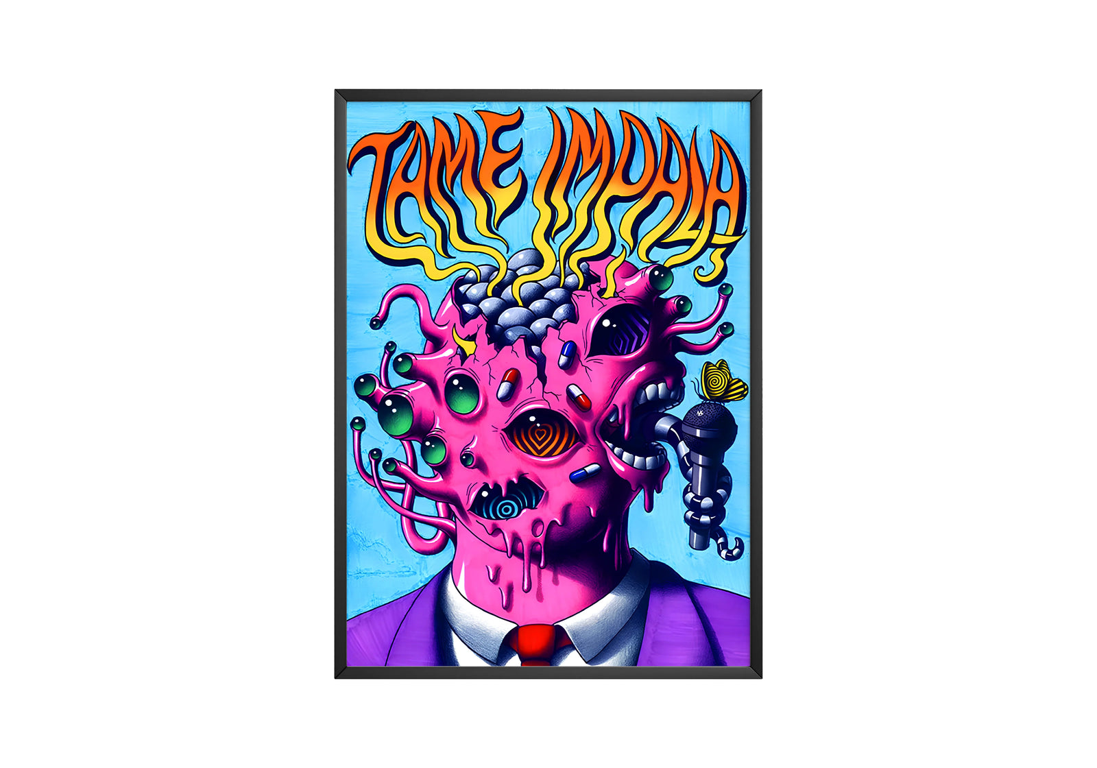 Tame Impala Psychedelic Portrait | Unframed Bedroom album cover poster print wall art decor