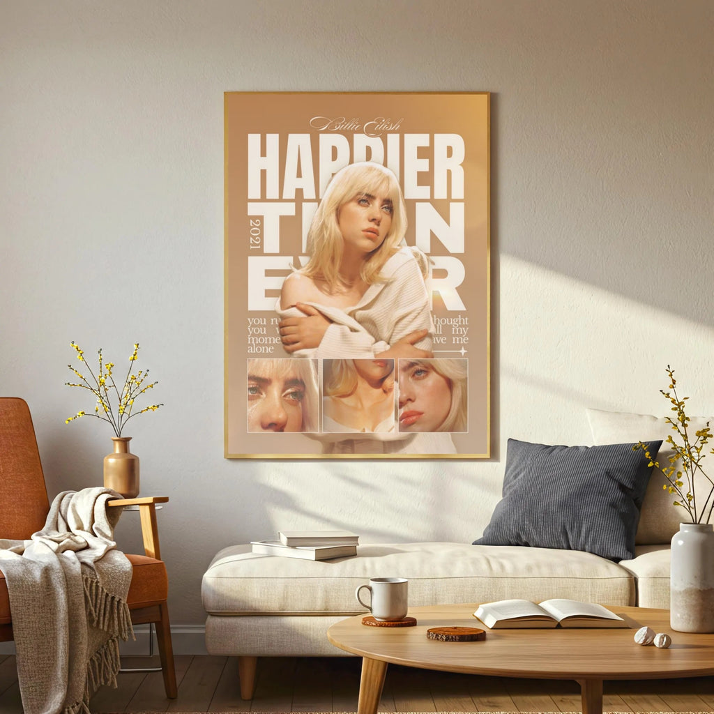 Billie Eilish When the Partys Over Art album cover poster print wall art decor