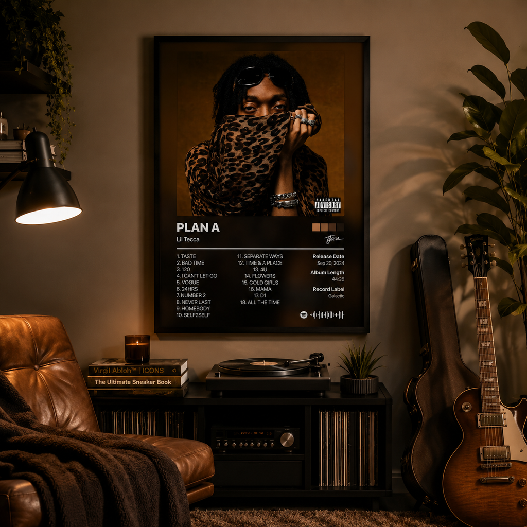 Lil Tecca Plan A Tracklist  | Unframed Bedroom Wall Art album cover poster print wall art decor