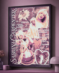 Sabrina Carpenter Pop Collage Poster | Unframed Bedroom Wall Art