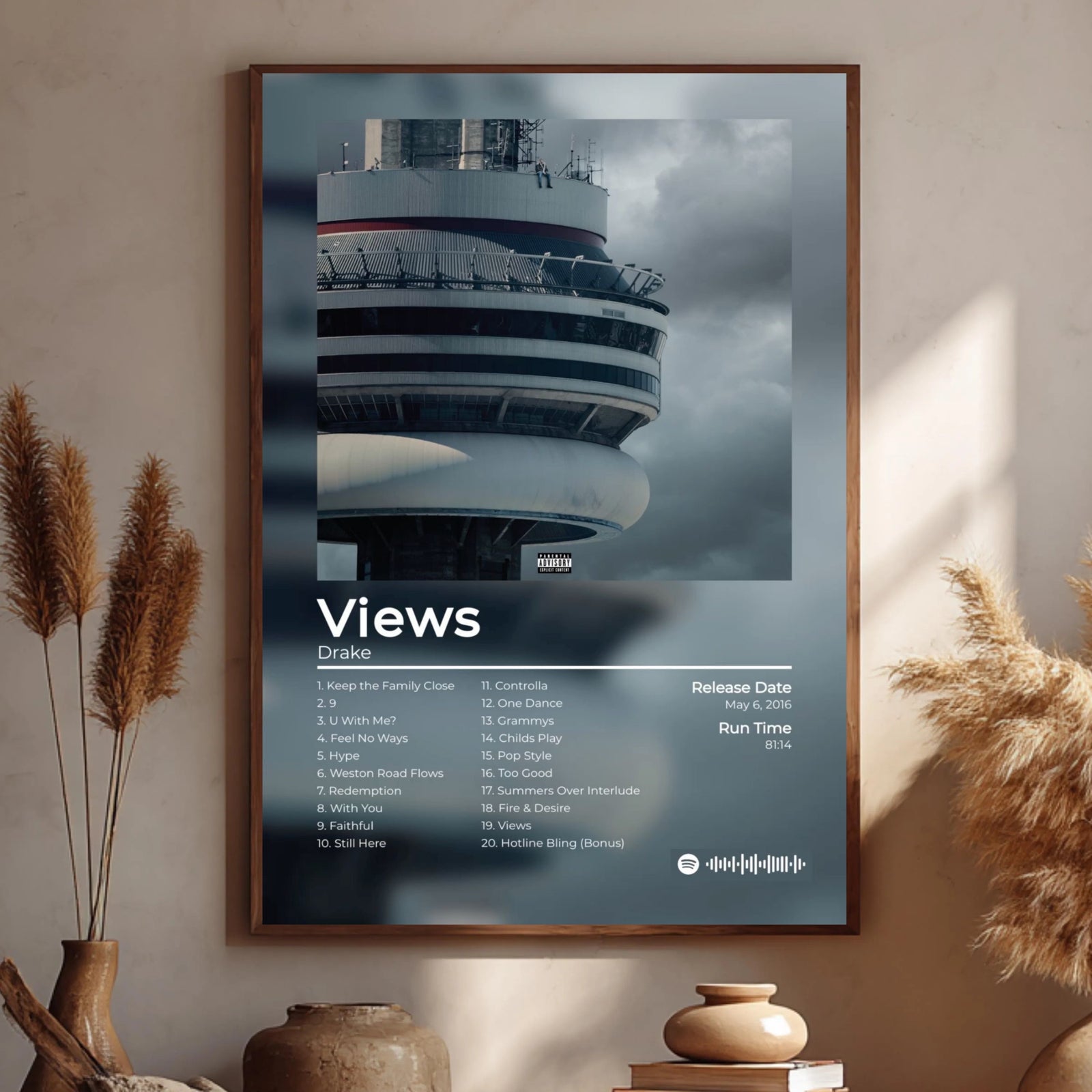 Drake Scorpion Signed Style Portrait album cover poster print wall art decor