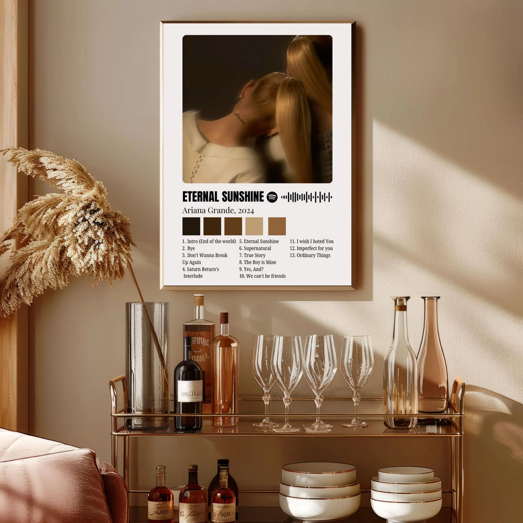 Ariana Grande Eternal Sunshine   - Spotify Minimalist album cover poster print wall art decor