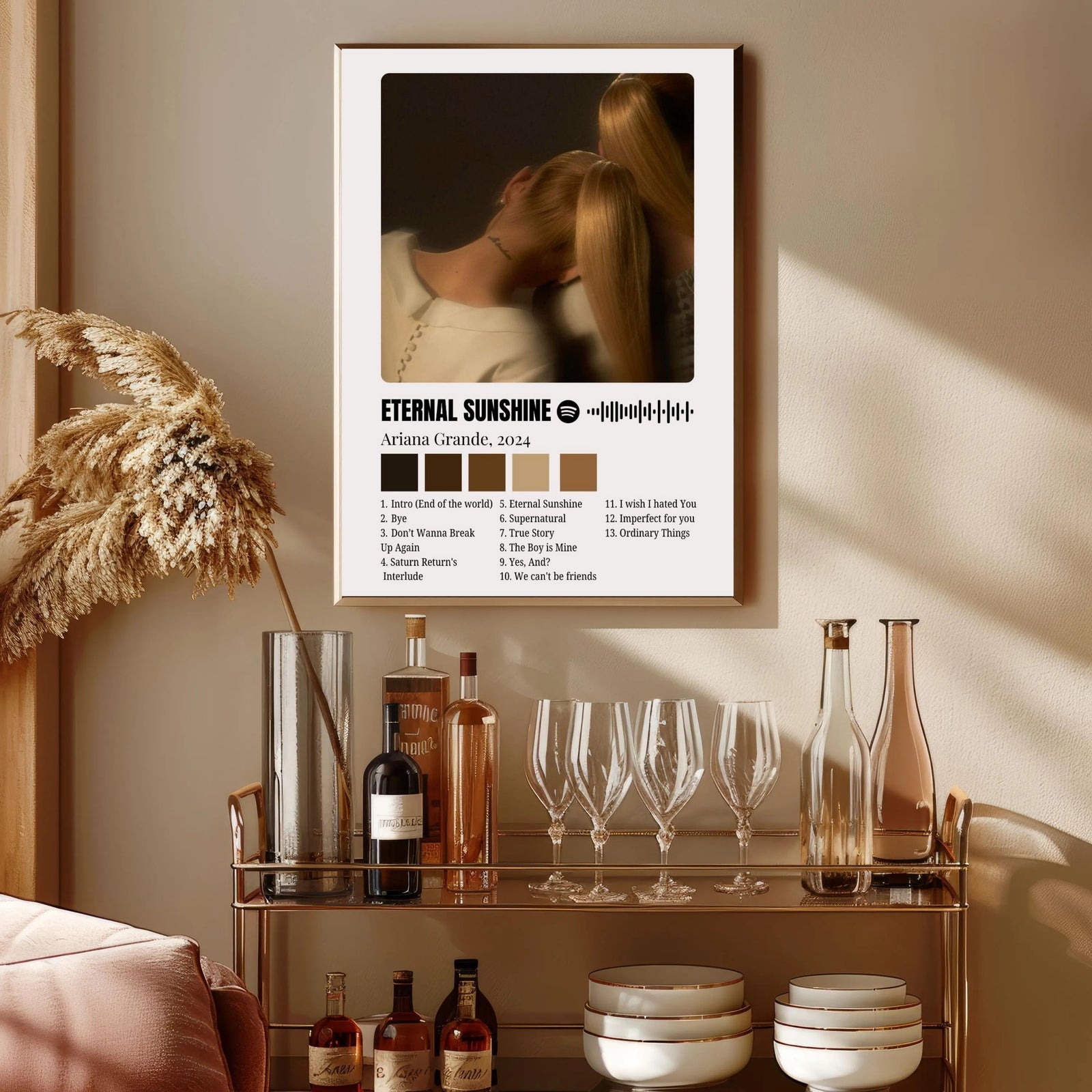 Ariana Grande Eternal Sunshine   - Spotify Minimalist album cover poster print wall art decor