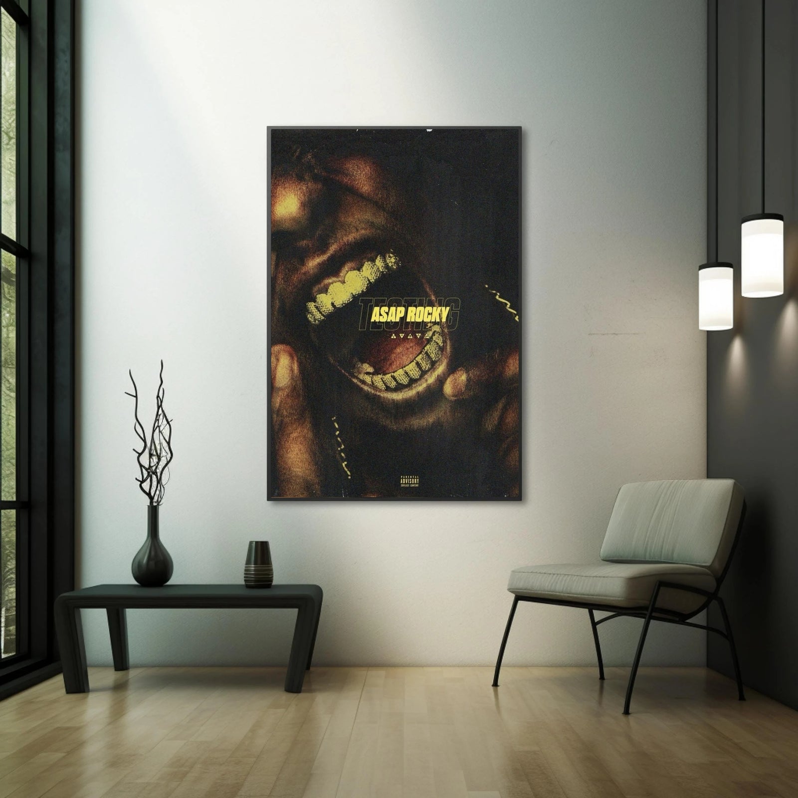 Travis Scott A$AP Rocky Testing Tracklist album cover poster print wall art decor