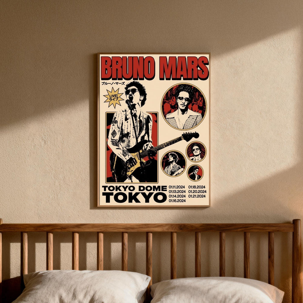 Bruno Mars Tokyo Dome Concert  Wall Art album cover poster print wall art decor