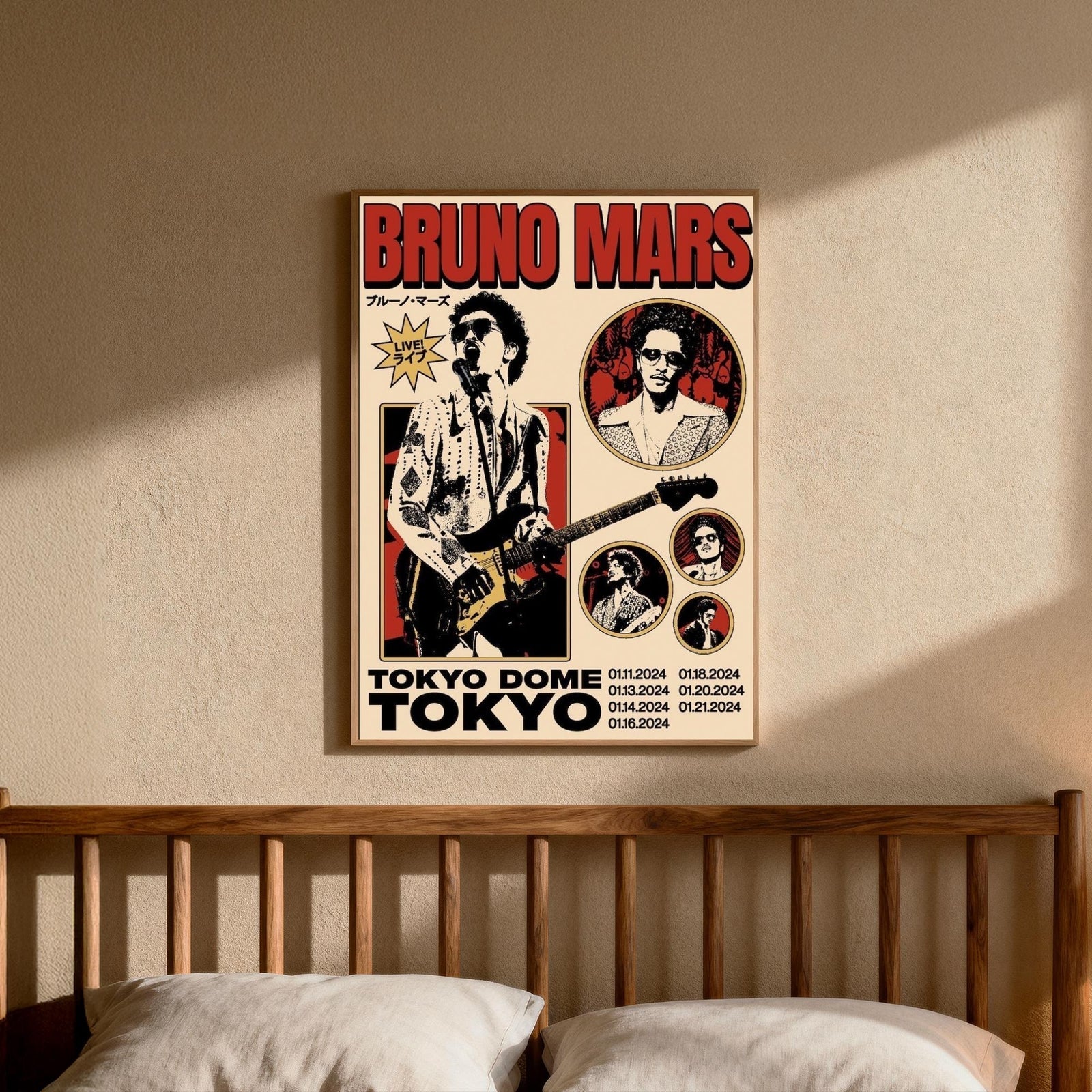 Bruno Mars Tokyo Dome Concert album cover poster print wall art decor