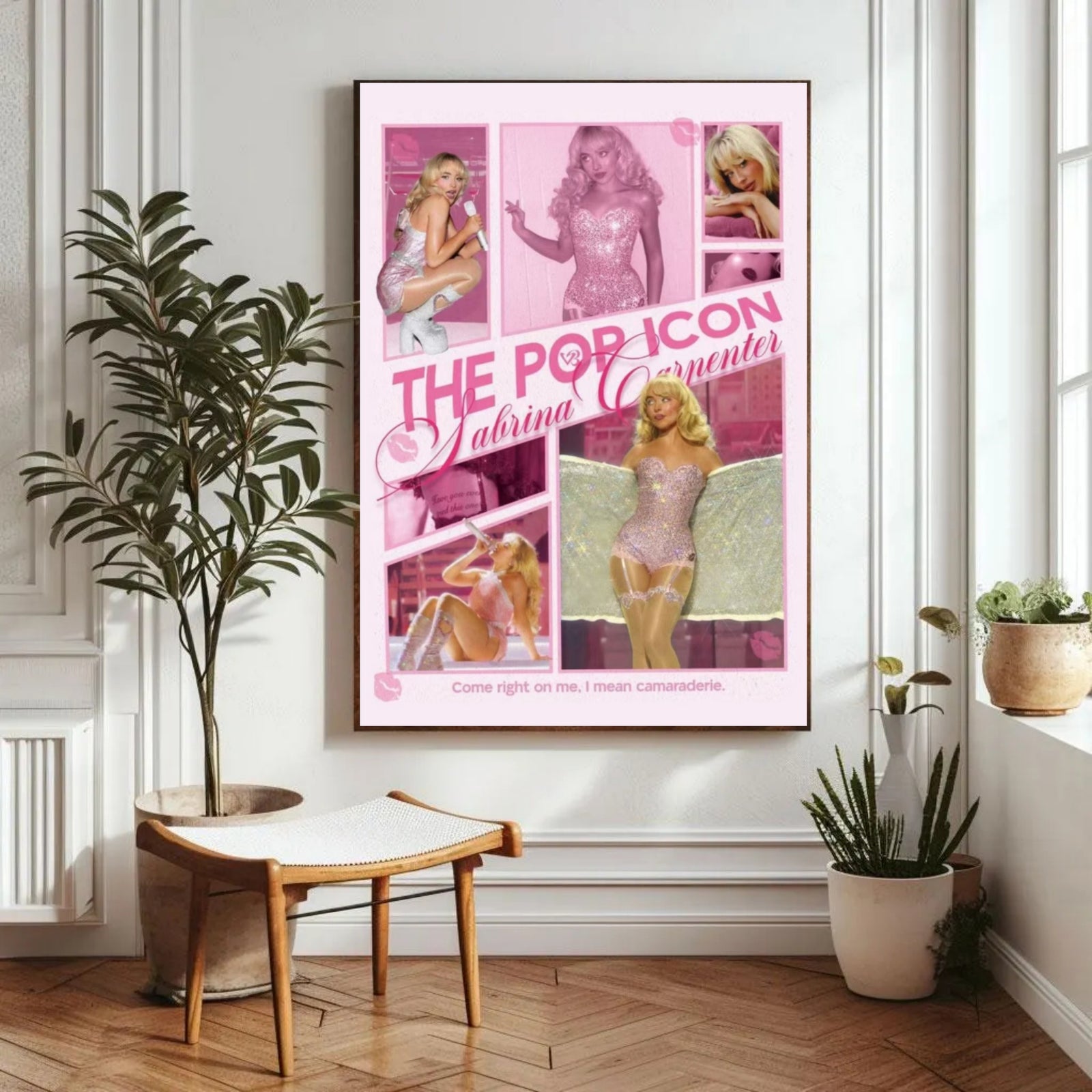 Sabrina Carpenter Pop Icon Collage | Unframed Bedroom album cover poster print wall art decor