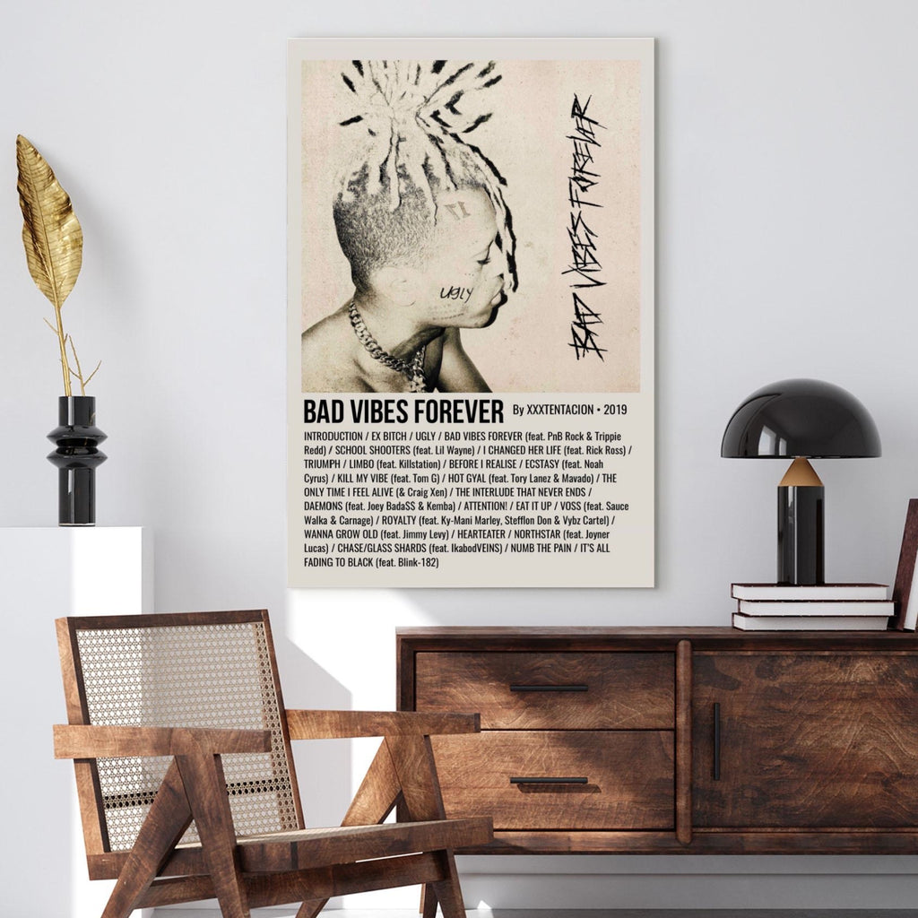 XXXTentacion XXXTENTACION Bad Vibes Forever Portrait Art album cover poster print wall art decor