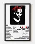 Playboi Carti Whole Lotta Red Tracklist Poster | Unframed Bedroom Wall Art