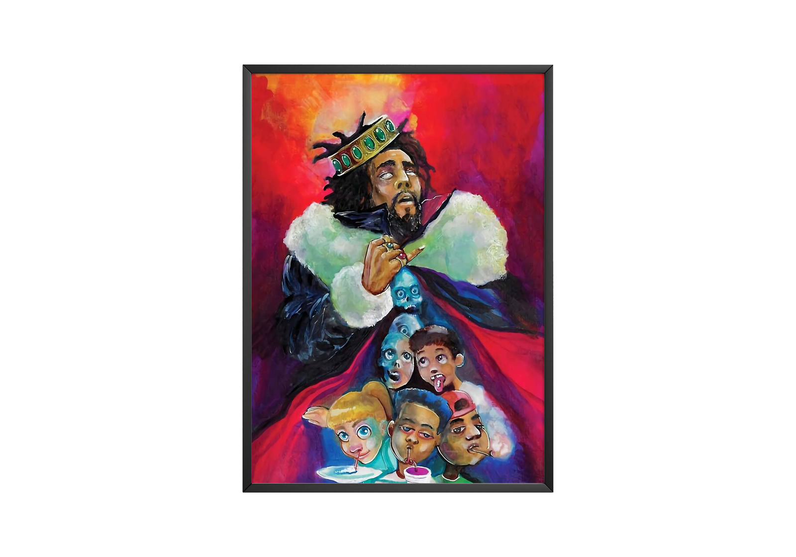J. Cole - Painted album cover poster print wall art decor