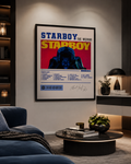 The Weeknd Starboy Wall Art Print - Premium Canvas Poster, Music Album Decor poster wall art print room decor