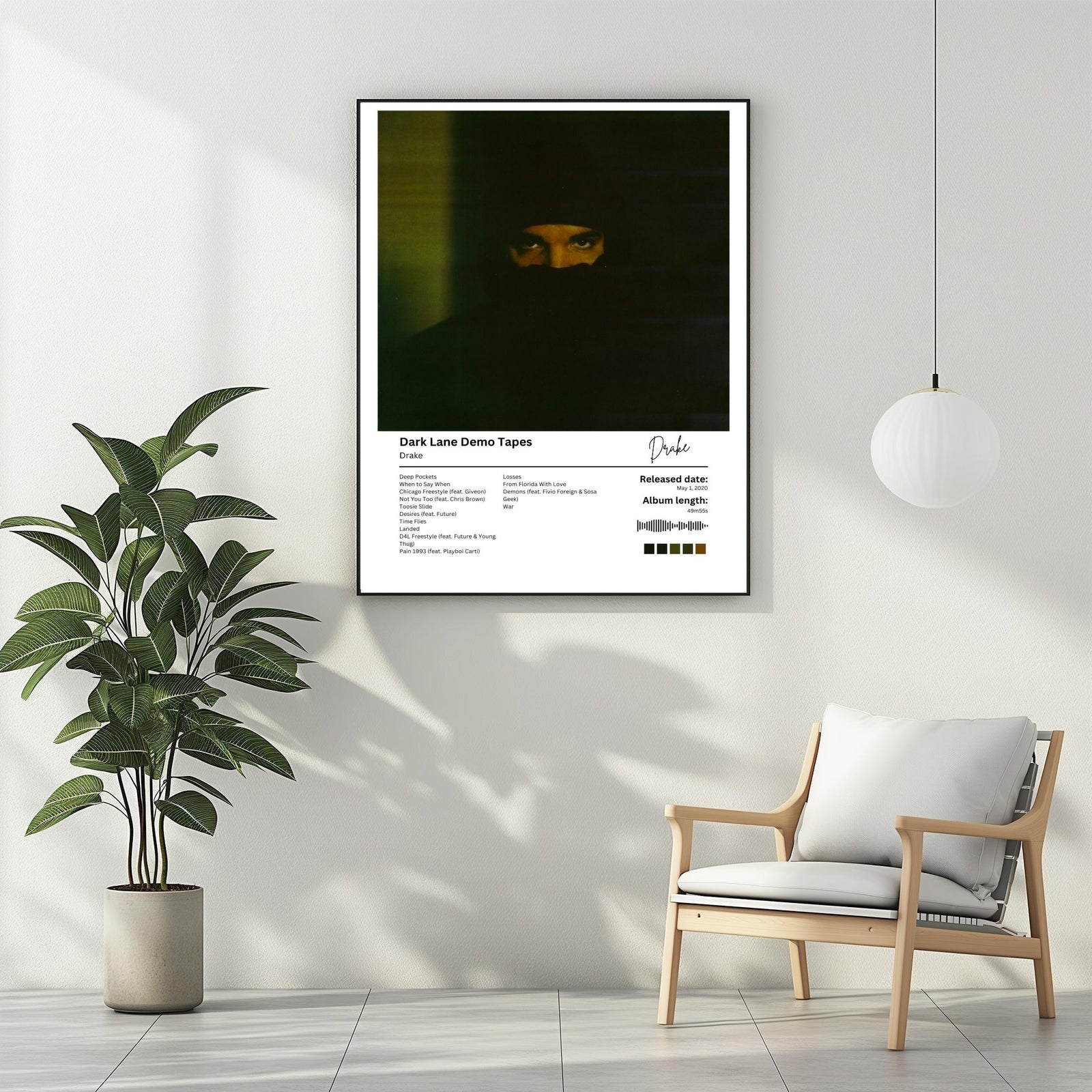 Drake Dark Lane Demo Tapes  Cover Art album cover poster print wall art decor