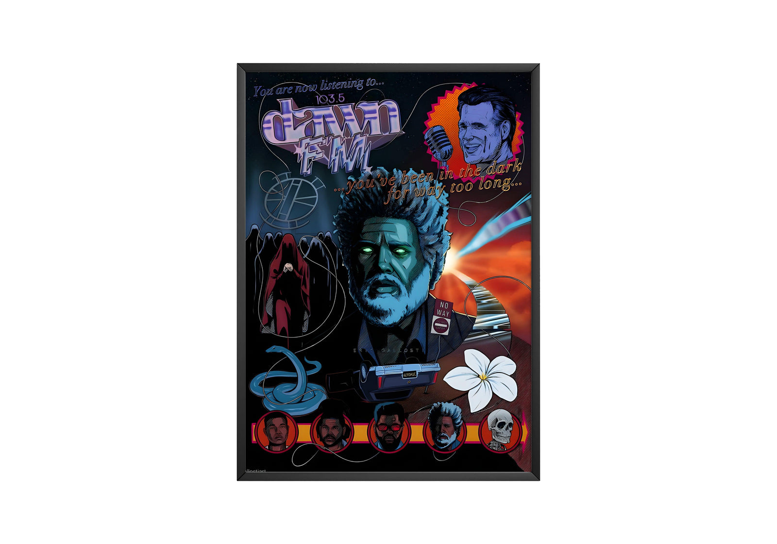 The Weeknd Dawn FM Collage  | Unframed Bedroom album cover poster print wall art decor