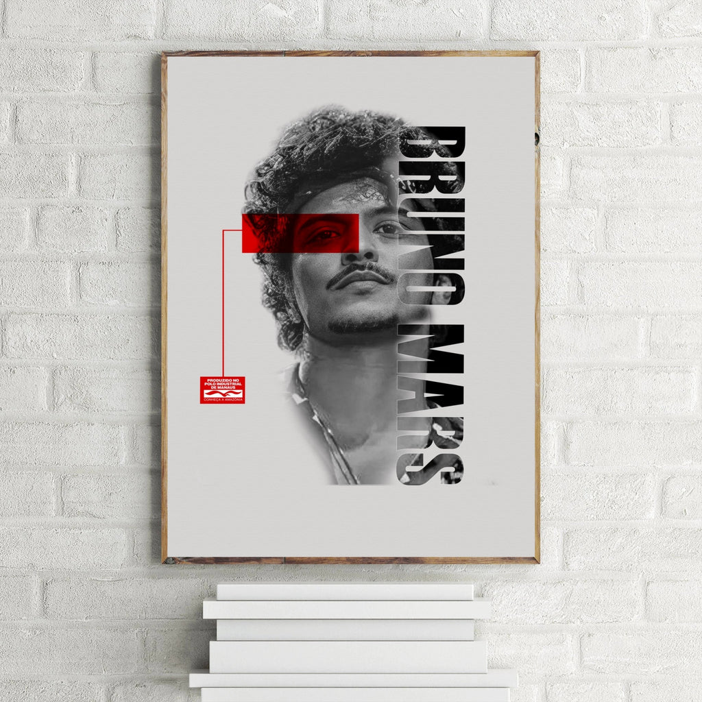 Bruno Mars Minimalist Portrait Wall Art Print album cover poster print wall art decor