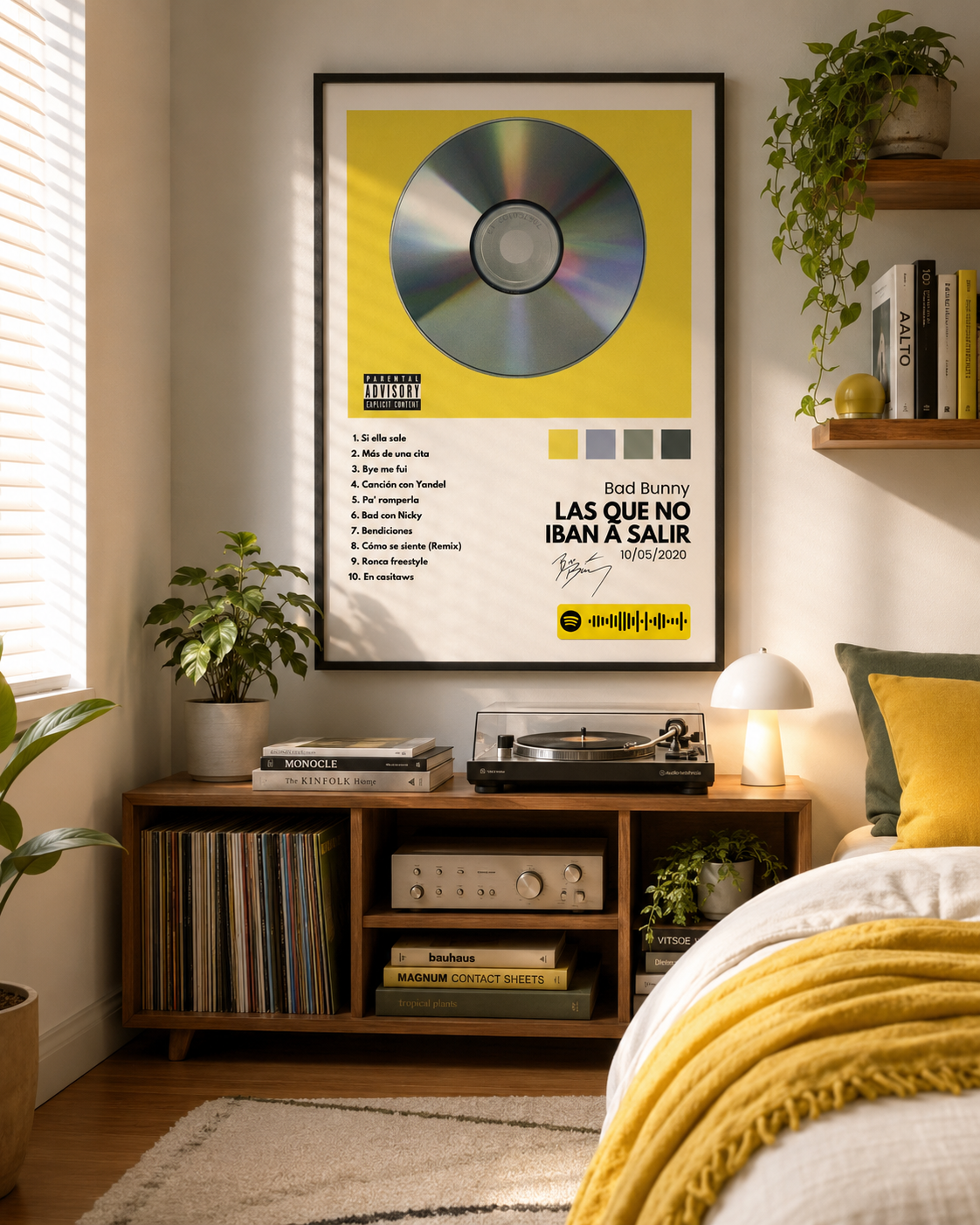 Bad Bunny Las Que No Iban a Salir Album | Unframed Bedroom album cover poster print wall art decor