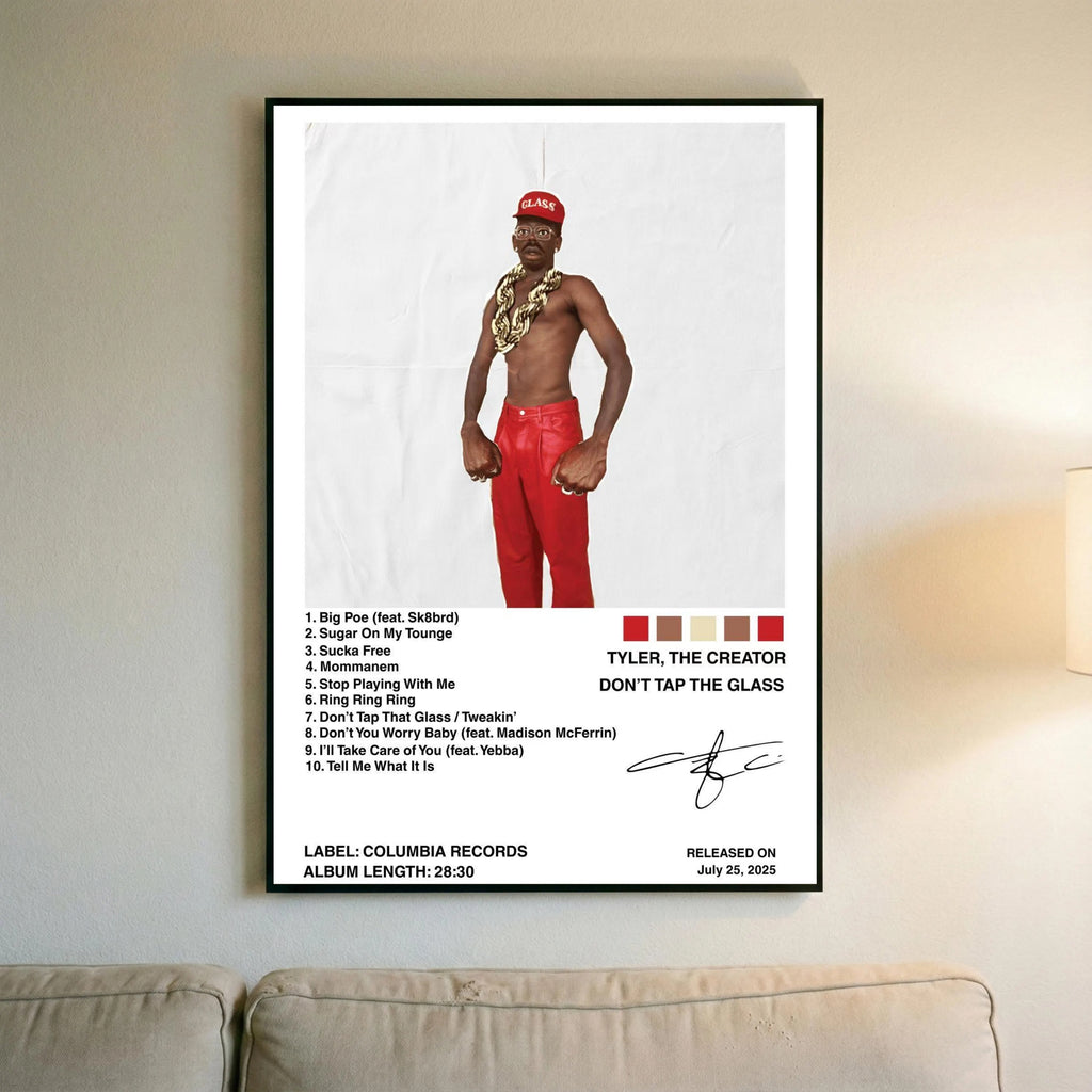 Tyler, The Creator Dont Tap The Glass Tracklist album cover poster print wall art decor