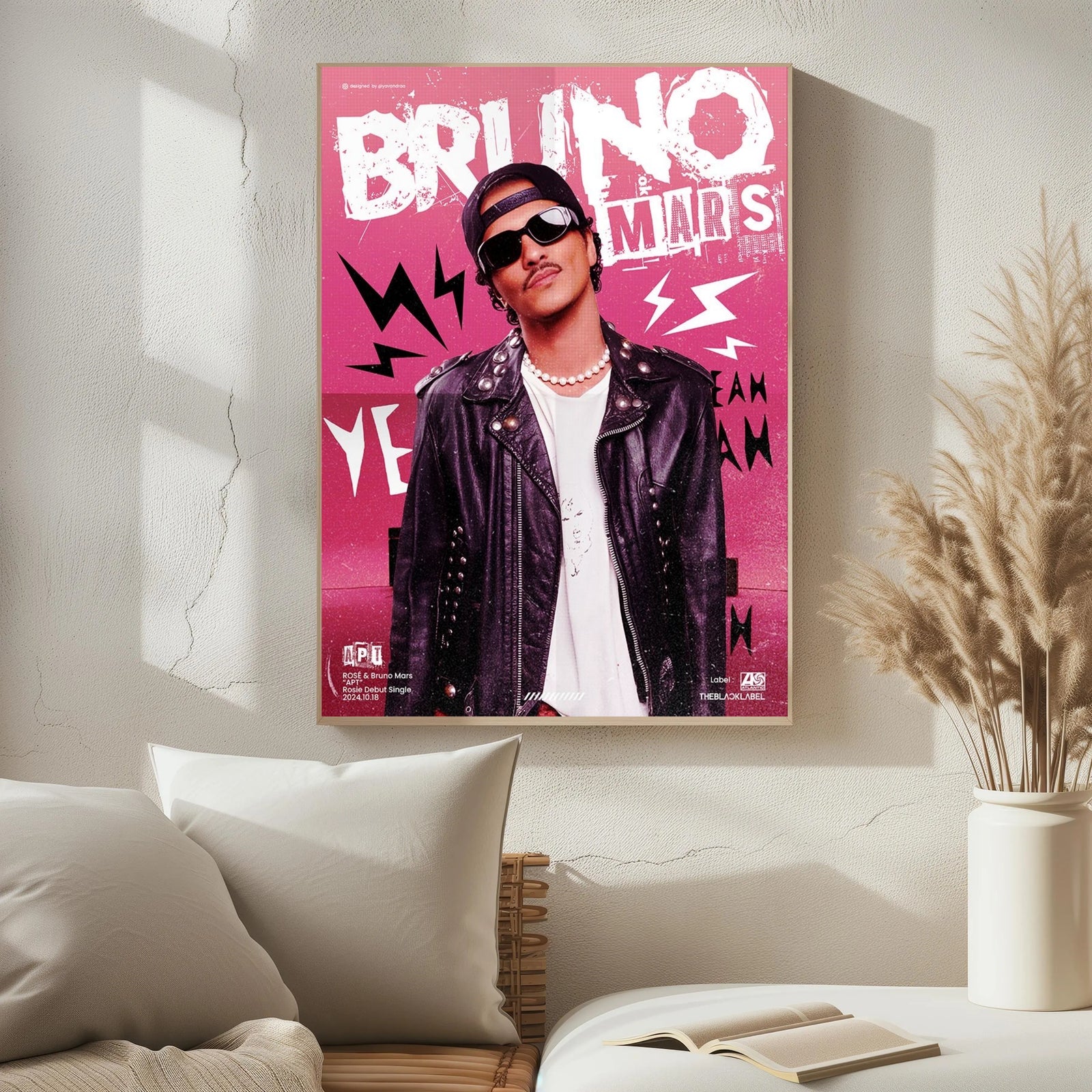 Bruno Mars x ROSE APT album cover poster print wall art decor