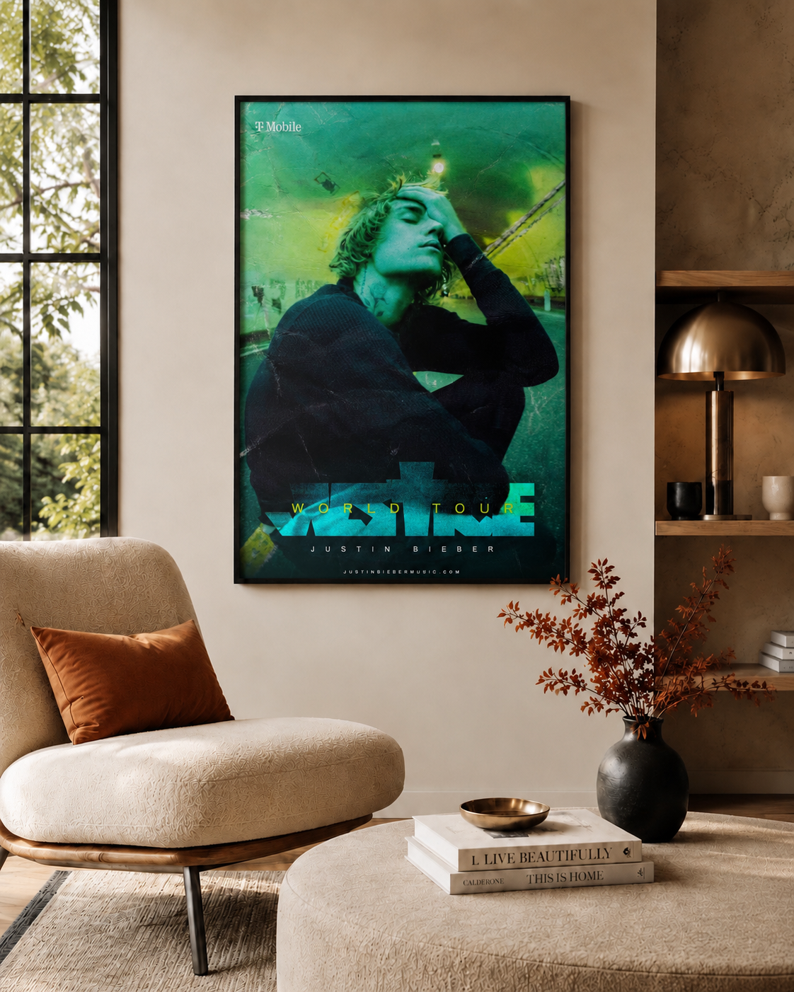 Justin Bieber Justice World Tour  | Waterproof Non-Woven Fabric Music album cover poster print wall art decor