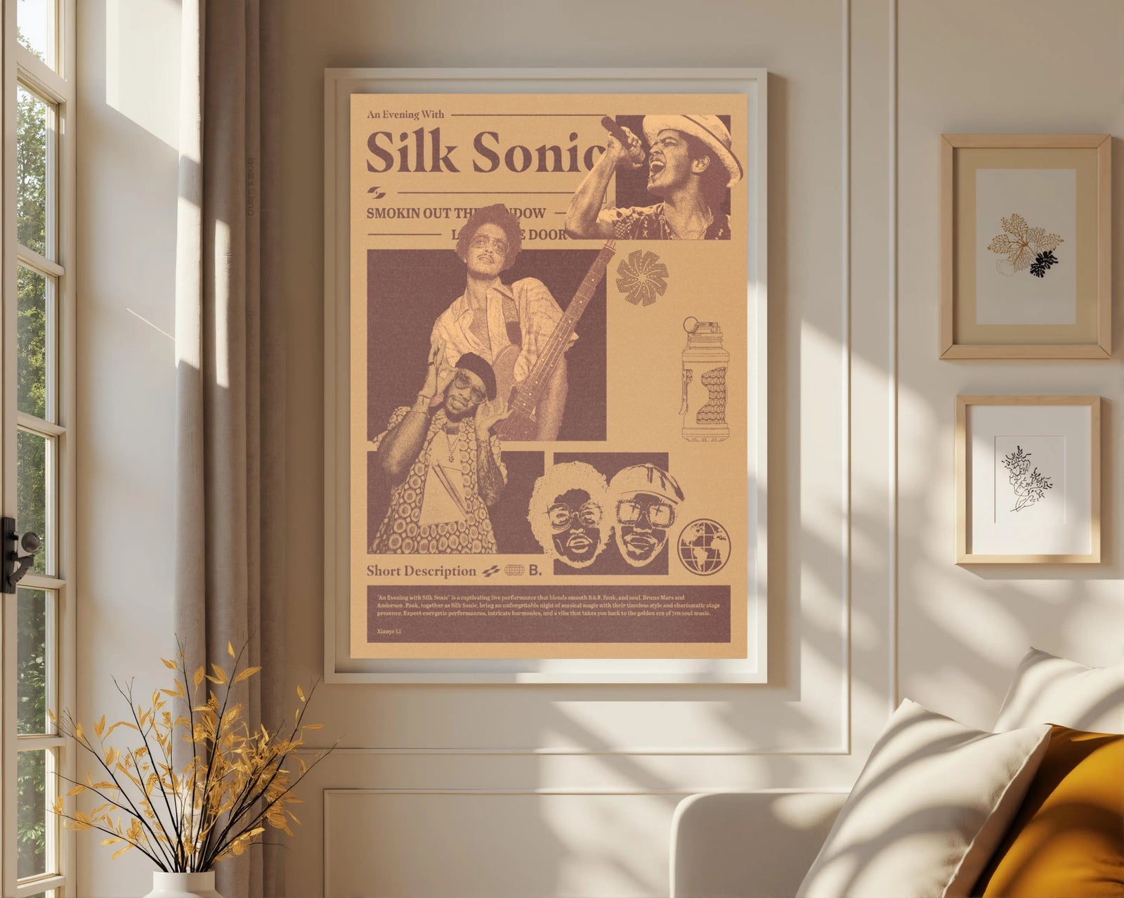 Bruno Mars Silk Sonic Newspaper album cover poster print wall art decor