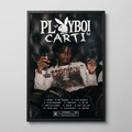 Playboi Carti Dark Tracklist Poster | Unframed Bedroom Wall Art