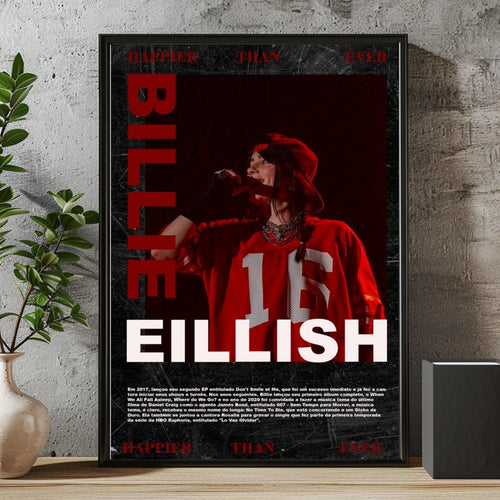 Billie Eilish Happier Than Ever Concert  Non-woven Home Decor album cover poster print wall art decor
