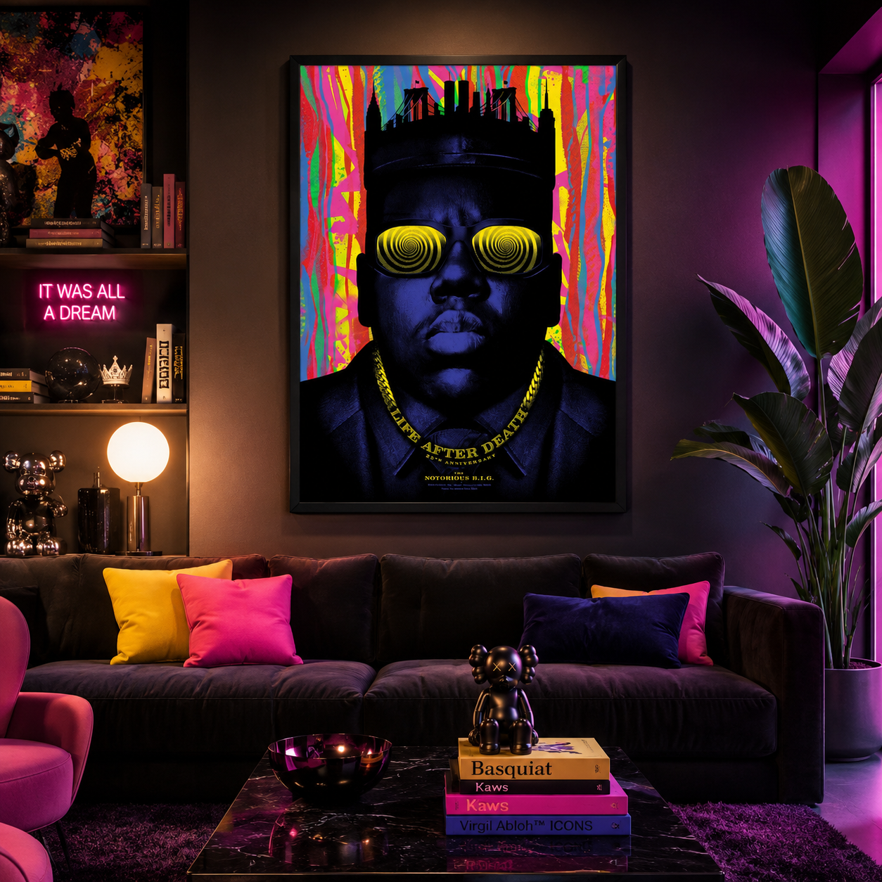 The Notorious B.I.G. Life After Death 25주년 포스터 | 프레임 없는 침실 벽 장식