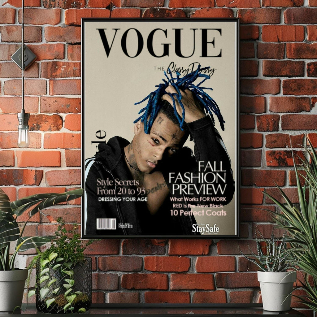 XXXTentacion XXXTENTACION VOGUE Magazine Style Fashion album cover poster print wall art decor