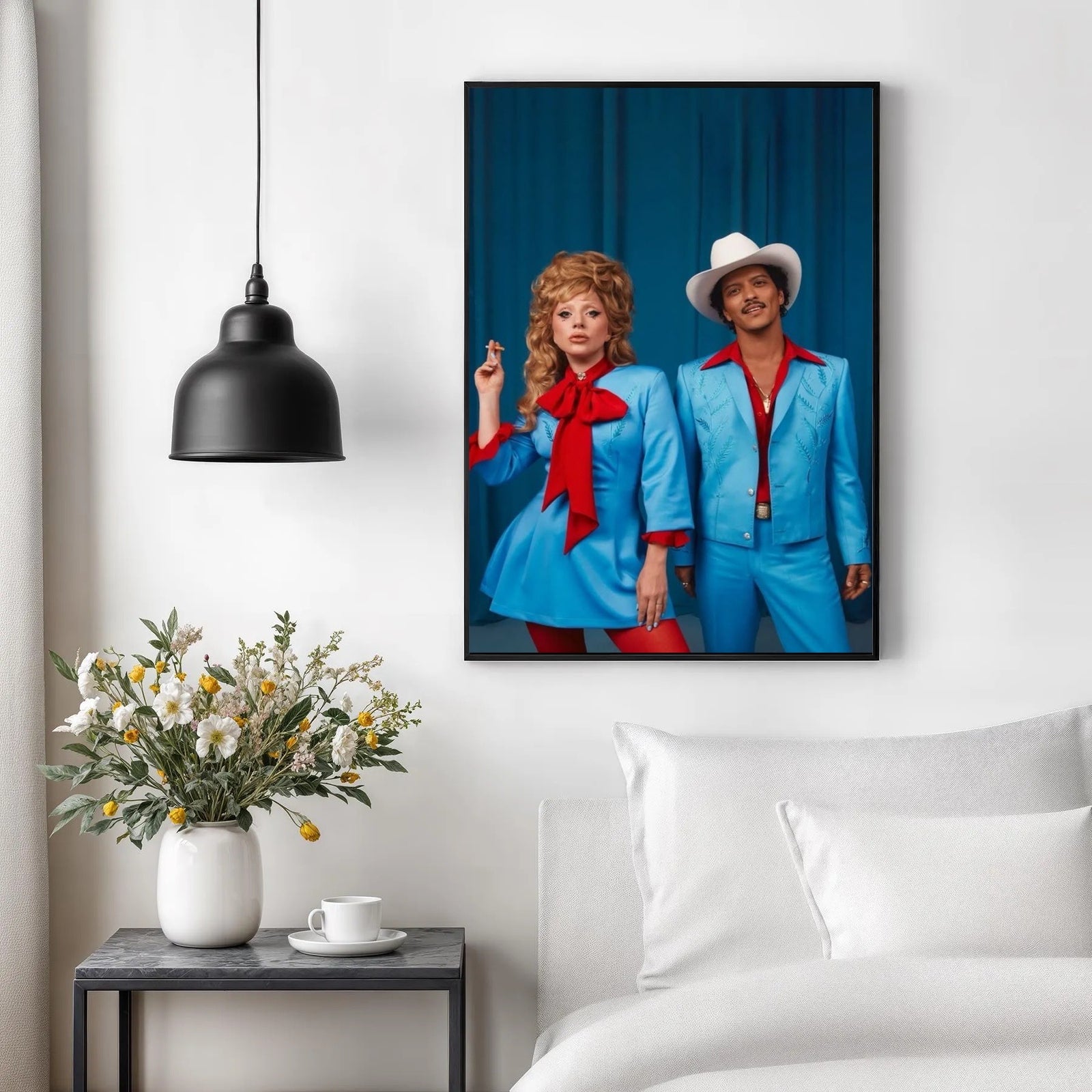 Bruno Mars Lady Gaga &  Die With A Smile album cover poster print wall art decor