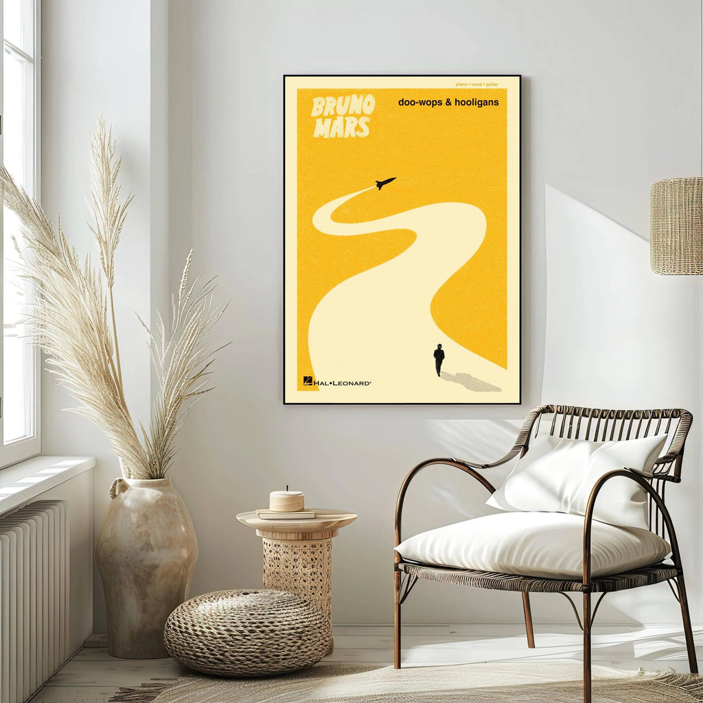 Bruno Mars Doo-Wops & Hooligans Wall Art Print album cover poster print wall art decor