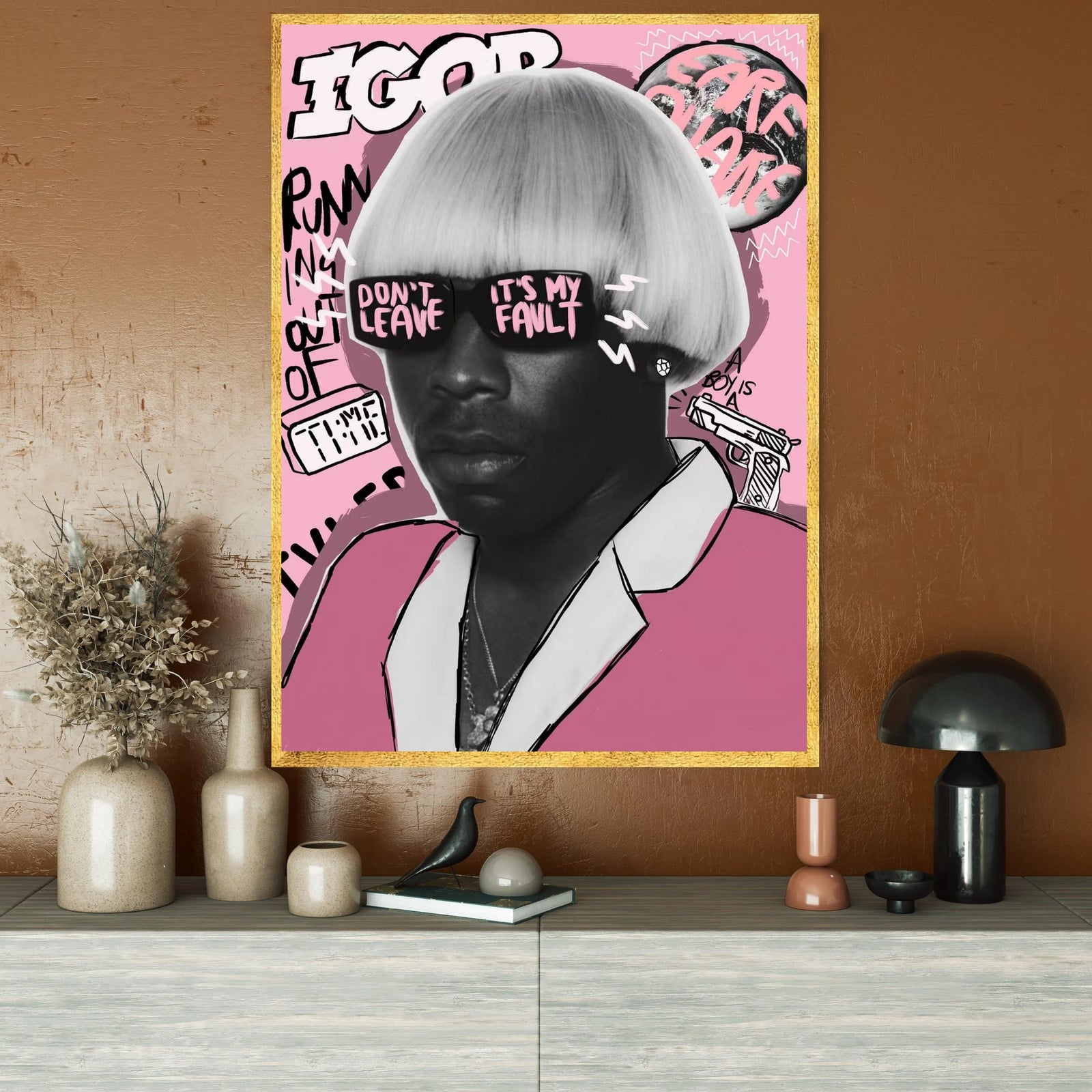 Tyler, The Creator IGOR Era Pink Graffiti Art album cover poster print wall art decor