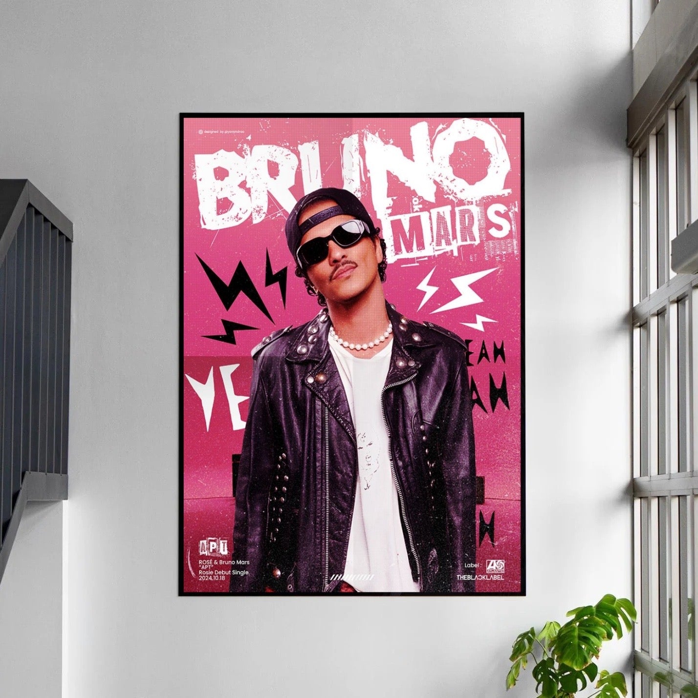 Bruno Mars x ROSE APT album cover poster print wall art decor