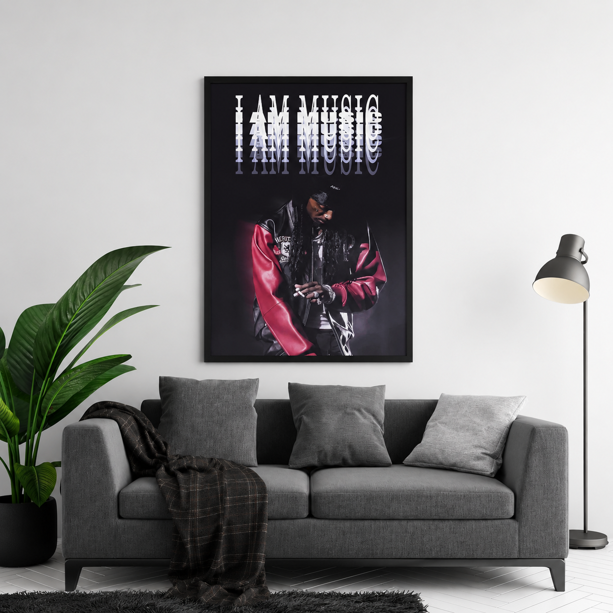 Playboi Carti I AM MUSIC Portrait | Unframed Bedroom album cover poster print wall art decor