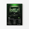 YoungBoy Never Broke Again ML2 Tracklist Poster | Unframed Bedroom Wall Art