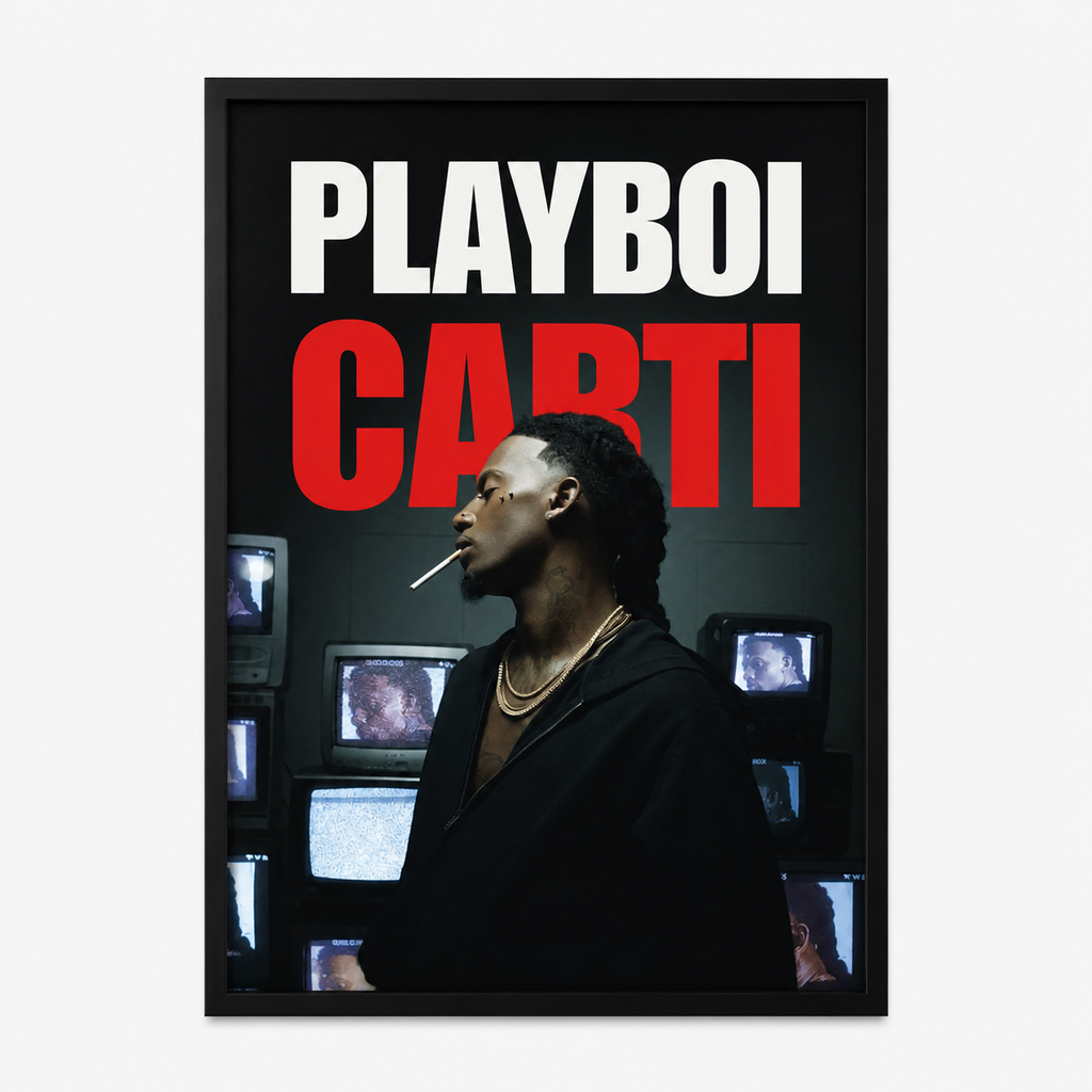 Playboi Carti TV Portrait  | Unframed Bedroom Wall Art album cover poster print wall art decor