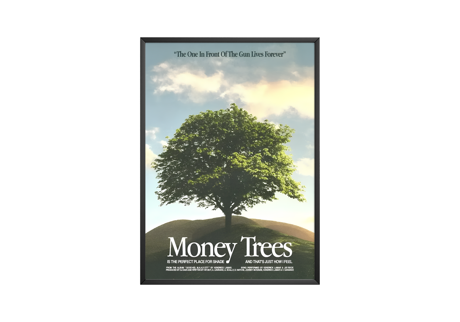 Kendrick Lamar Money Trees album cover poster print wall art decor