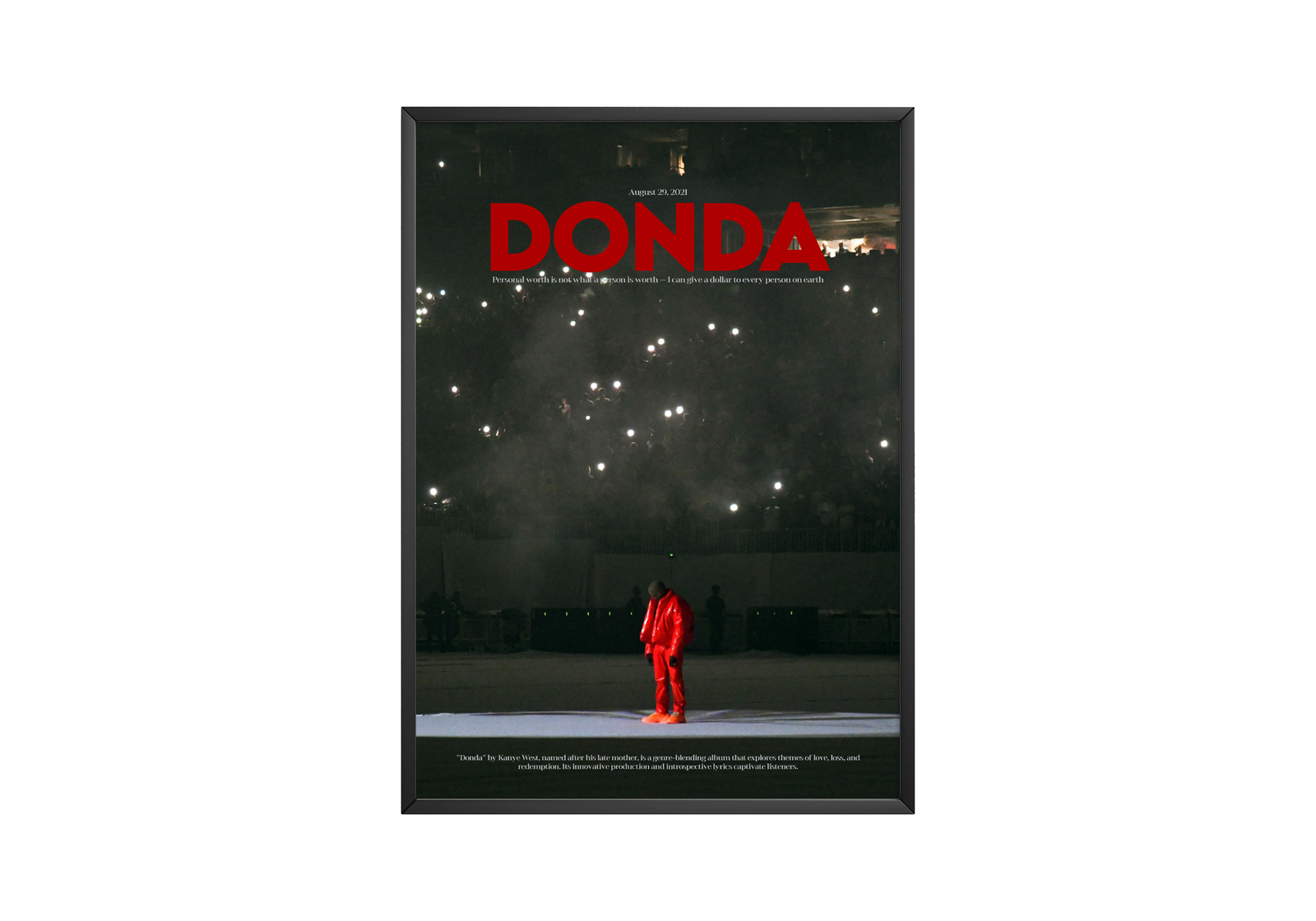 Kanye West The Life of Pablo Performance  | Unframed Bedroom album cover poster print wall art decor