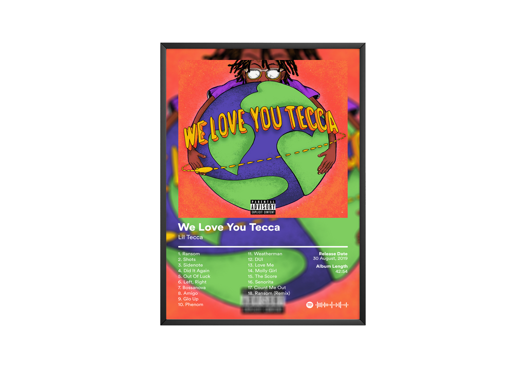 Lil Uzi Vert Lil Tecca We Love You Tecca album cover poster print wall art decor