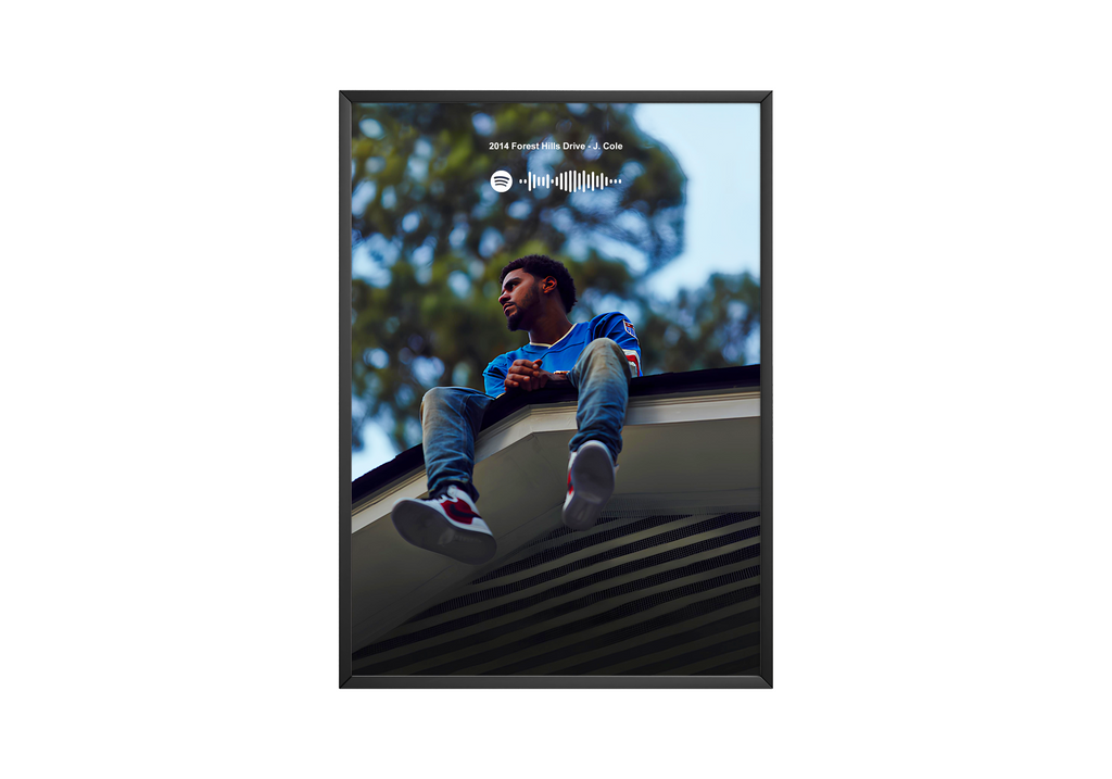 J. Cole 2014 Forest Hills Drive Spotify album cover poster print wall art decor