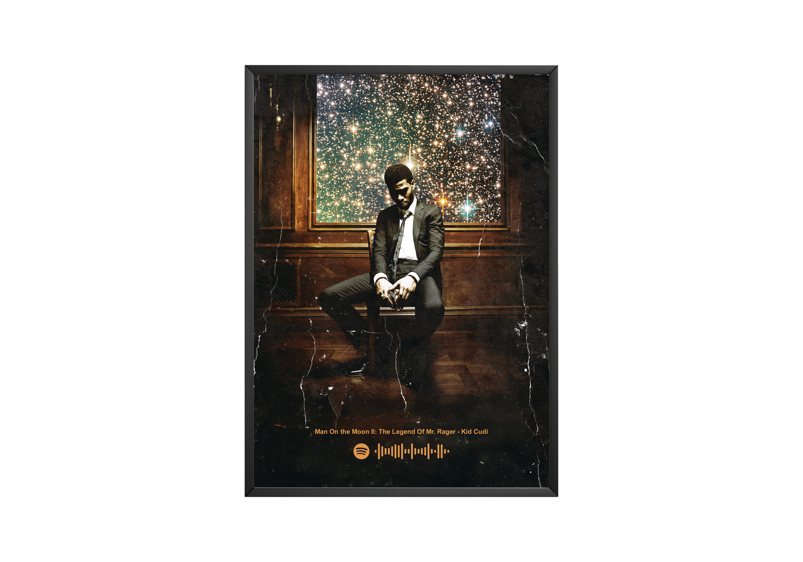 Kid Cudi Man On The Moon II: The Legend Of Mr. Rager Spotify album cover poster print wall art decor
