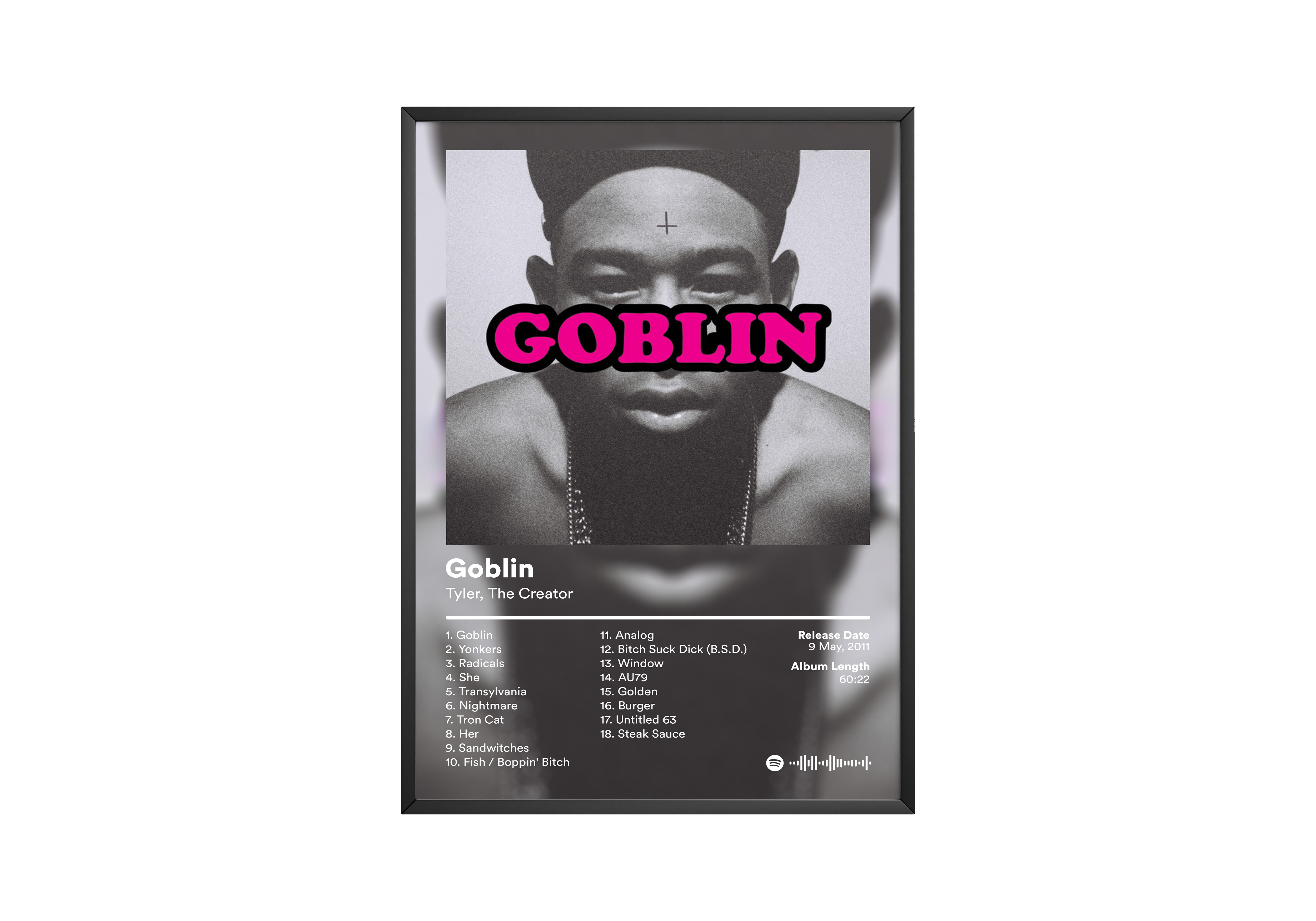 Tyler The Creator Goblin Album poster wall art print room decor
