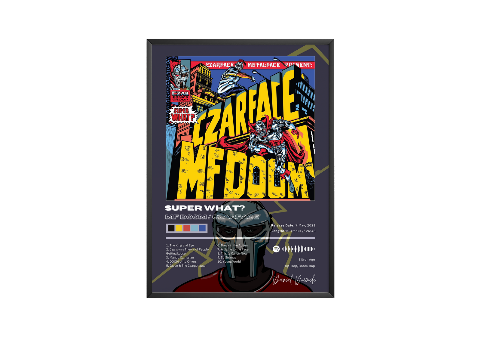 MF DOOM Super What? album cover poster print wall art decor