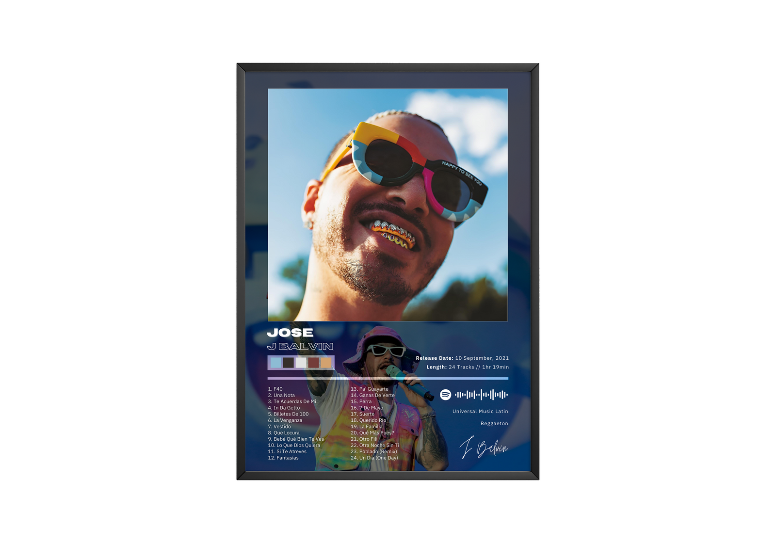 J Balvin JOSE album cover poster print wall art decor
