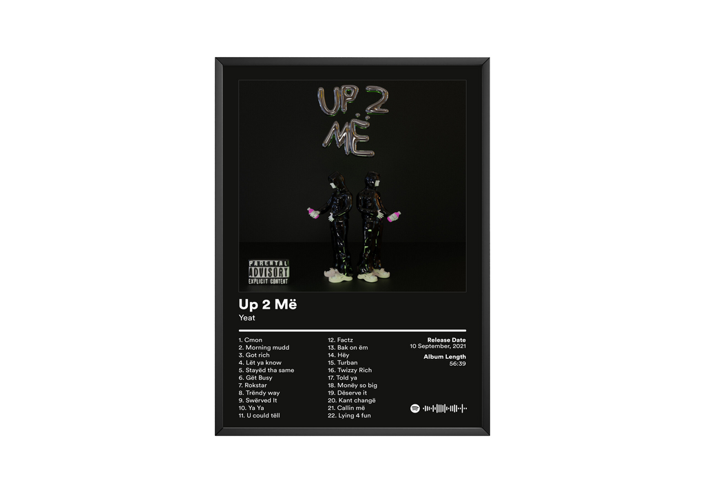 Yeat Up 2 Me album cover poster print wall art decor