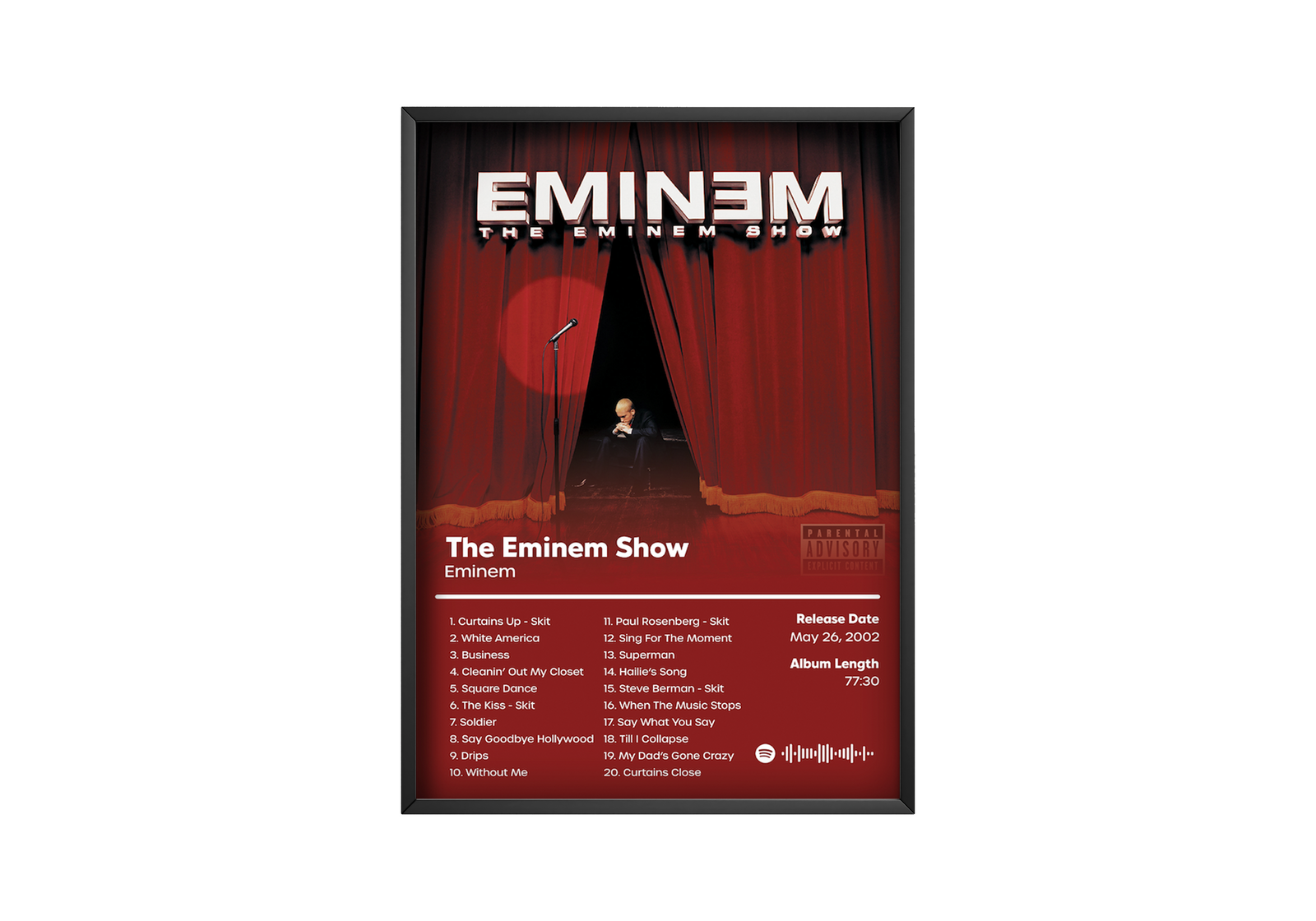 Eminem The Eminem Show album cover poster print wall art decor