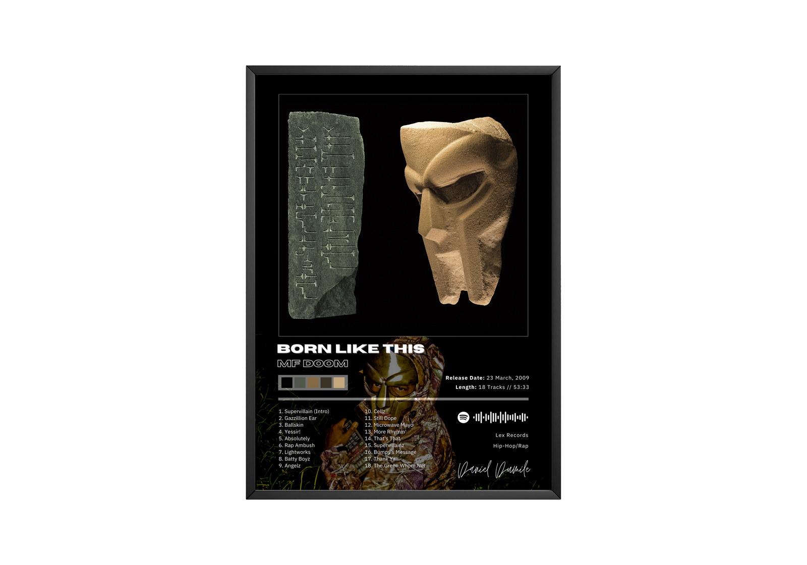 MF DOOM BORN LIKE THIS album cover poster print wall art decor