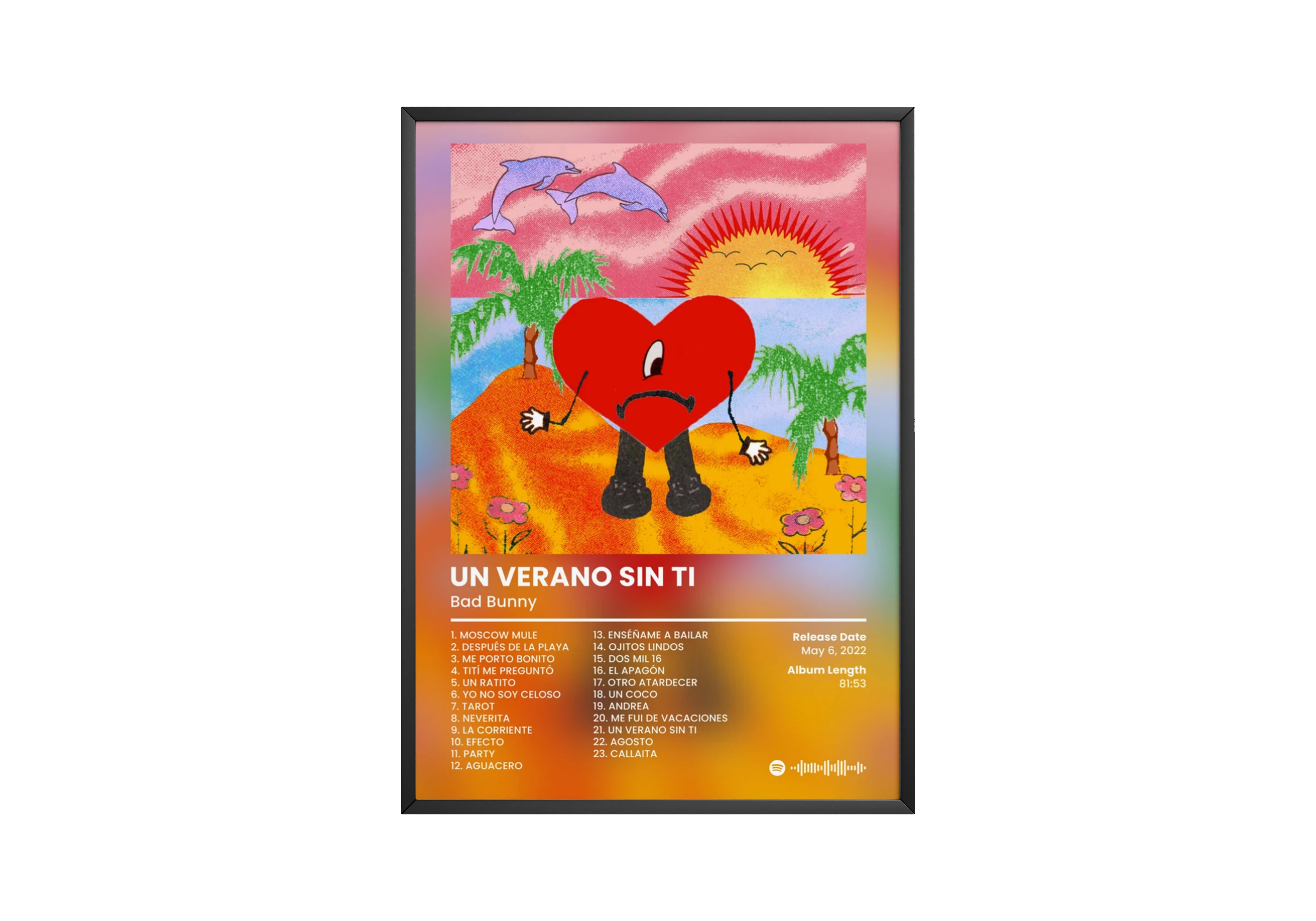 Bad Bunny Un Verano Sin Ti Album Poster poster wall art print room decor